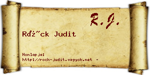 Röck Judit névjegykártya